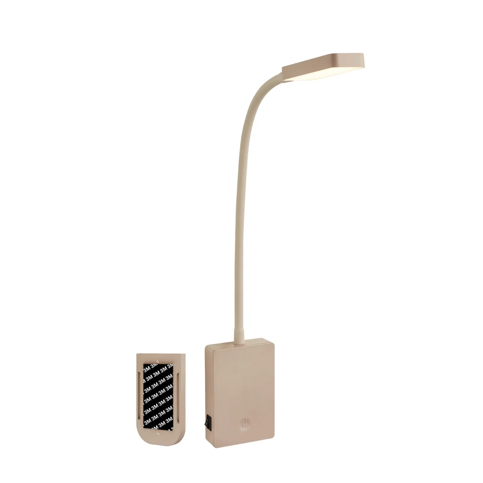 Lámpara de mesa LED recargable Cielo, beige, altura 56 cm, plástico