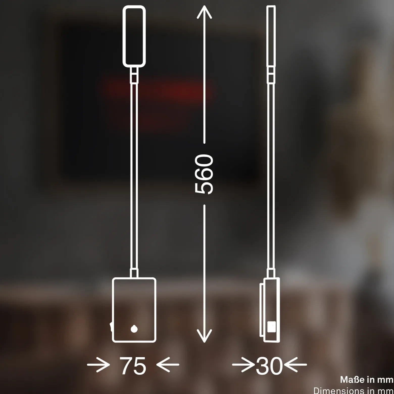 Lámpara de mesa LED recargable Cielo, beige, altura 56 cm, plástico