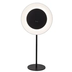 Lámpara de mesa LED recargable Solan, negro/blanco, solar, IP54