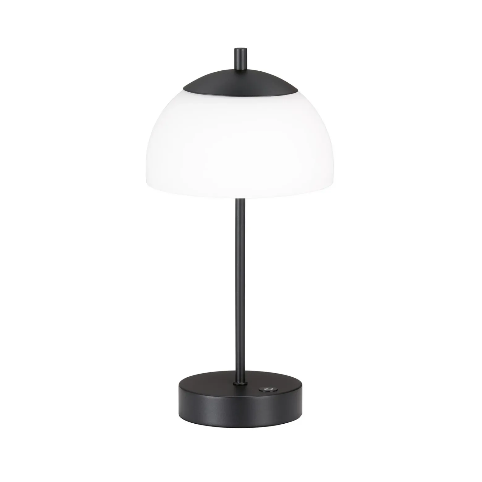 Lámpara de mesa LED recargable Riva, negra, CCT, atenuable, altura 35cm