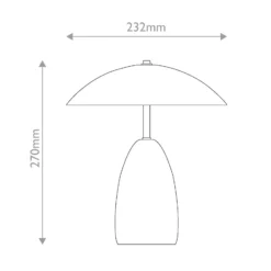 Lámpara de mesa LED recargable Poppy, azul claro, altura 27 cm, metal, atenuable
