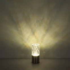 Lámpara de mesa LED recargable Lunki, negro mate, altura 19 cm, CCT