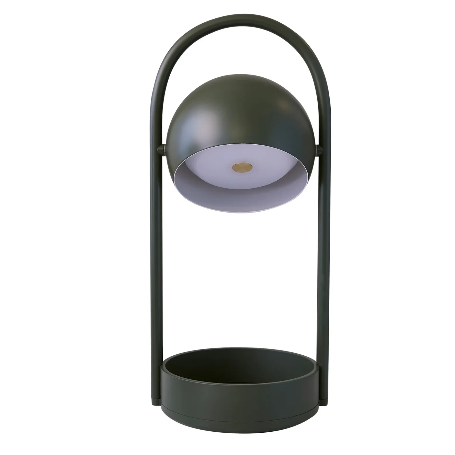 Lámpara de mesa LED recargable FRANDSEN Ball Portable, verde oliva, acero