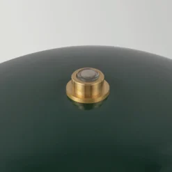 Lámpara de mesa LED recargable Poppy, verde, altura 27 cm, metal, atenuable