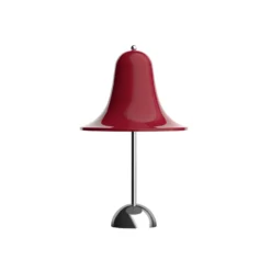 Lámpara de mesa LED recargable VERPAN Pantop, rojo cereza, altura 30 cm