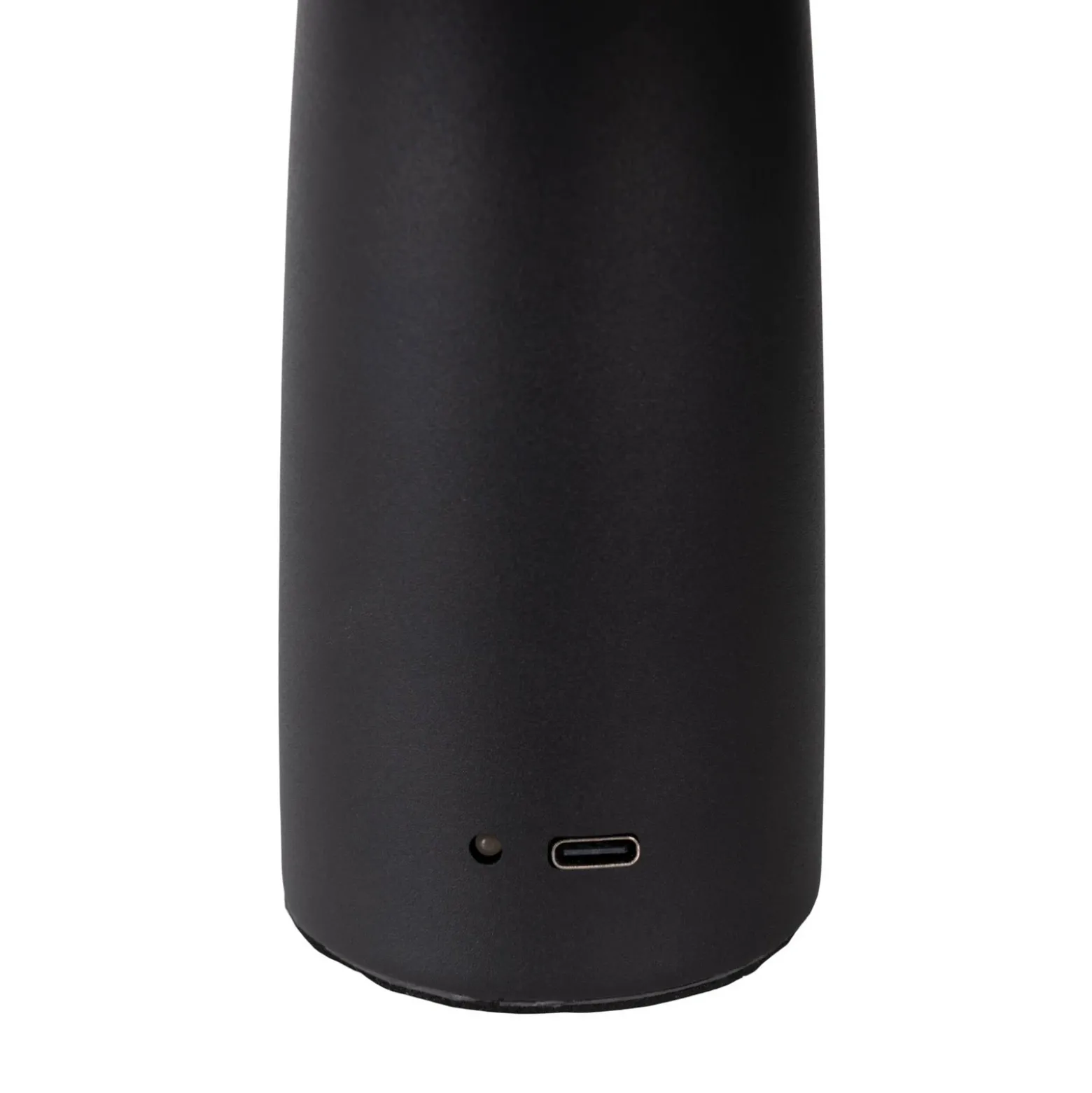 Lámpara de mesa LED recargable Pilu negro altura 16,5cm metal touchdim