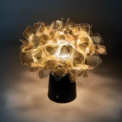 lámpara de mesa LED recargable Slamp Clizia Mama Non Mama Oro/Negro