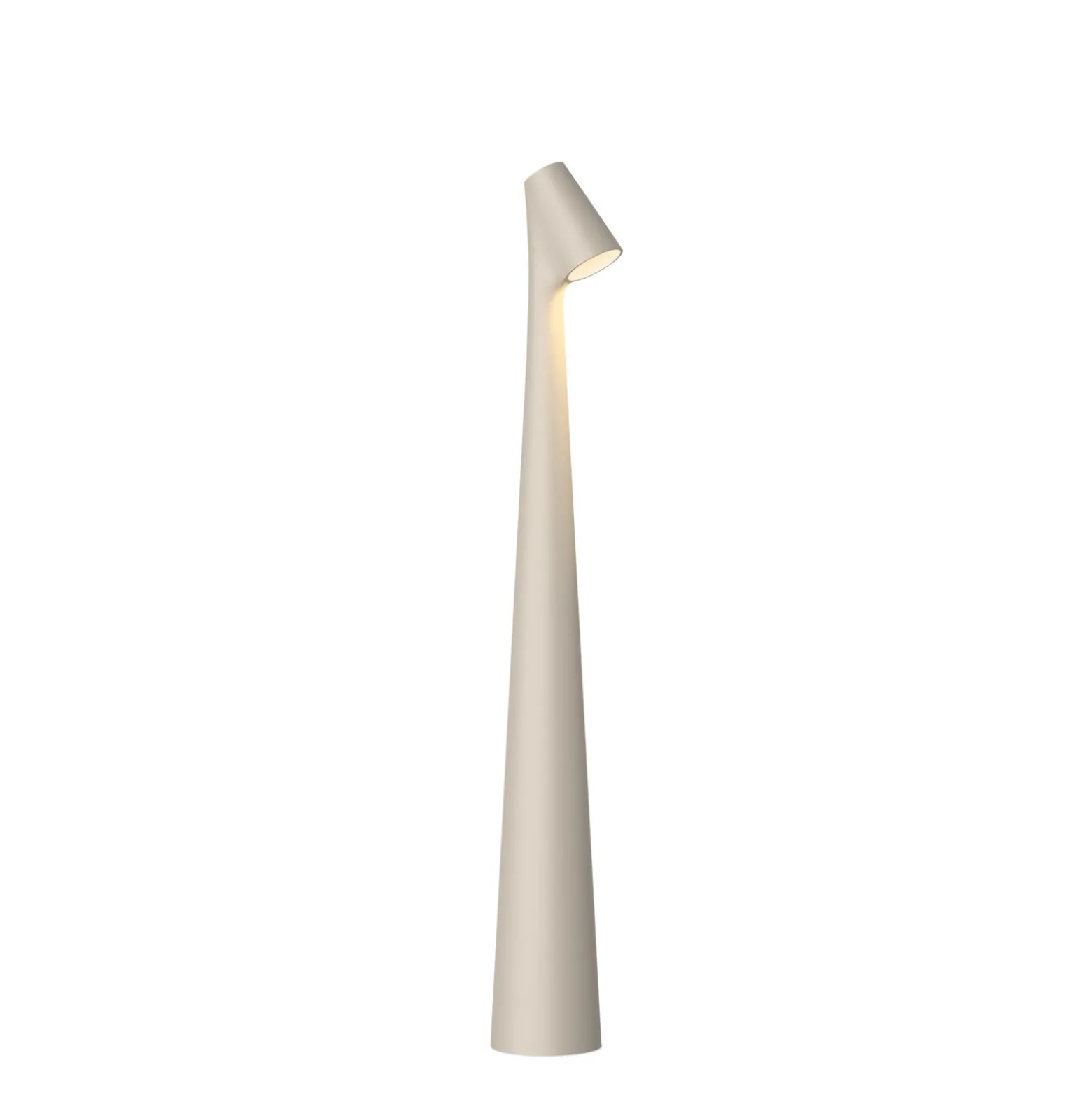 Lámpara de mesa LED recargable Africa de Vibia, altura 40 cm, beige claro