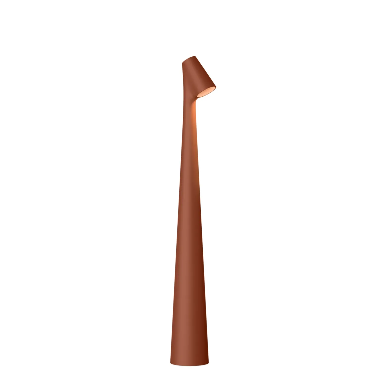 Lámpara de mesa LED recargable Africa de Vibia, altura 40 cm, terracota