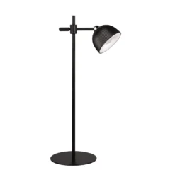Lámpara de mesa LED recargable Maxima, negra, altura 41 cm, plástico