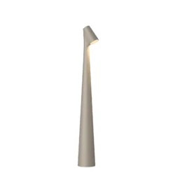 Lámpara de mesa LED recargable Africa de Vibia, altura 40 cm, beige oscuro