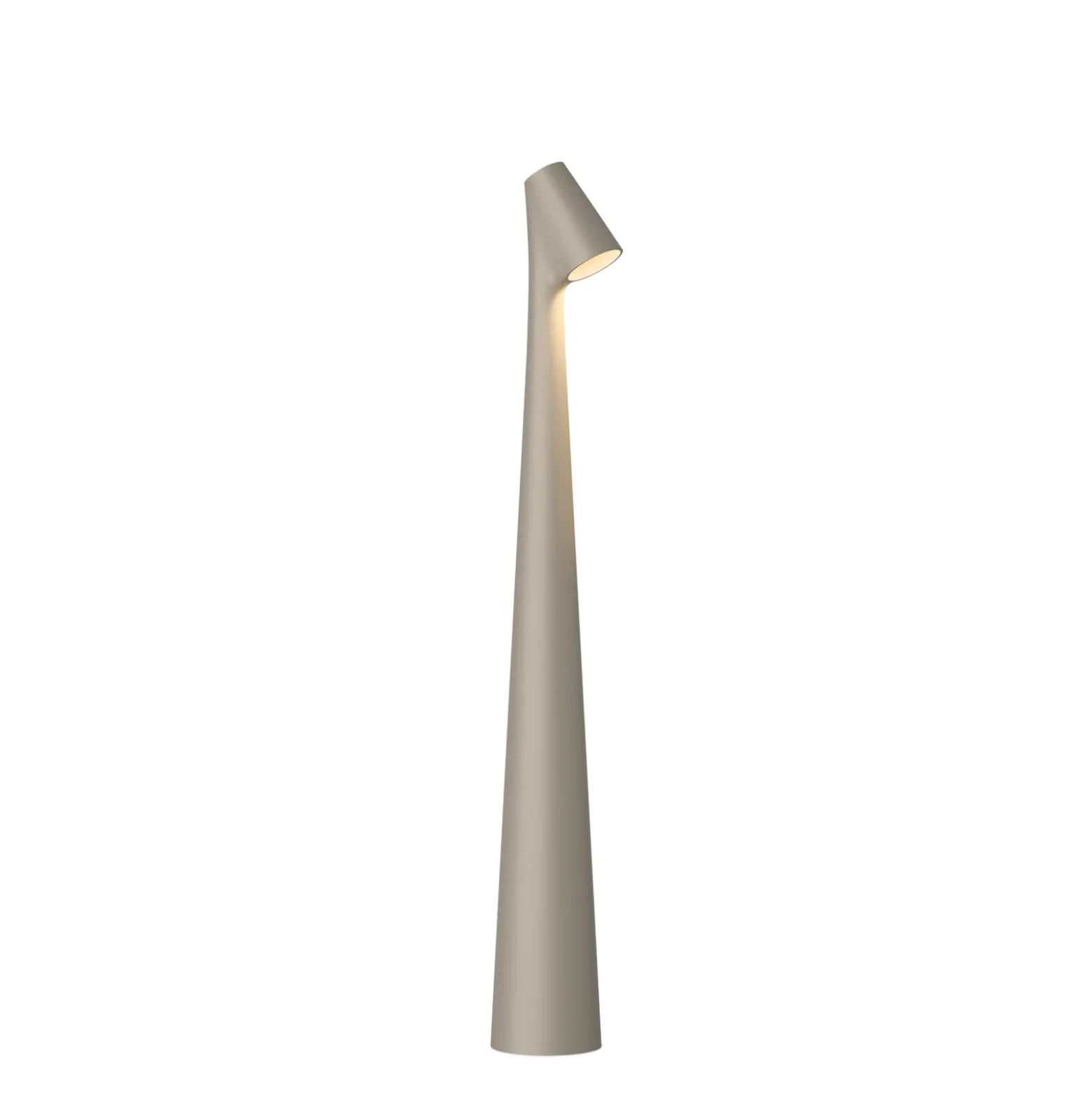 Lámpara de mesa LED recargable Africa de Vibia, altura 40 cm, beige oscuro