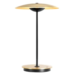Lámpara de mesa LED recargable MARSET «Ginger», aluminio, latón, atenuable.