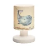 Lámpara de mesa LED recargable Paul Pottwal, blanco/azul, USB