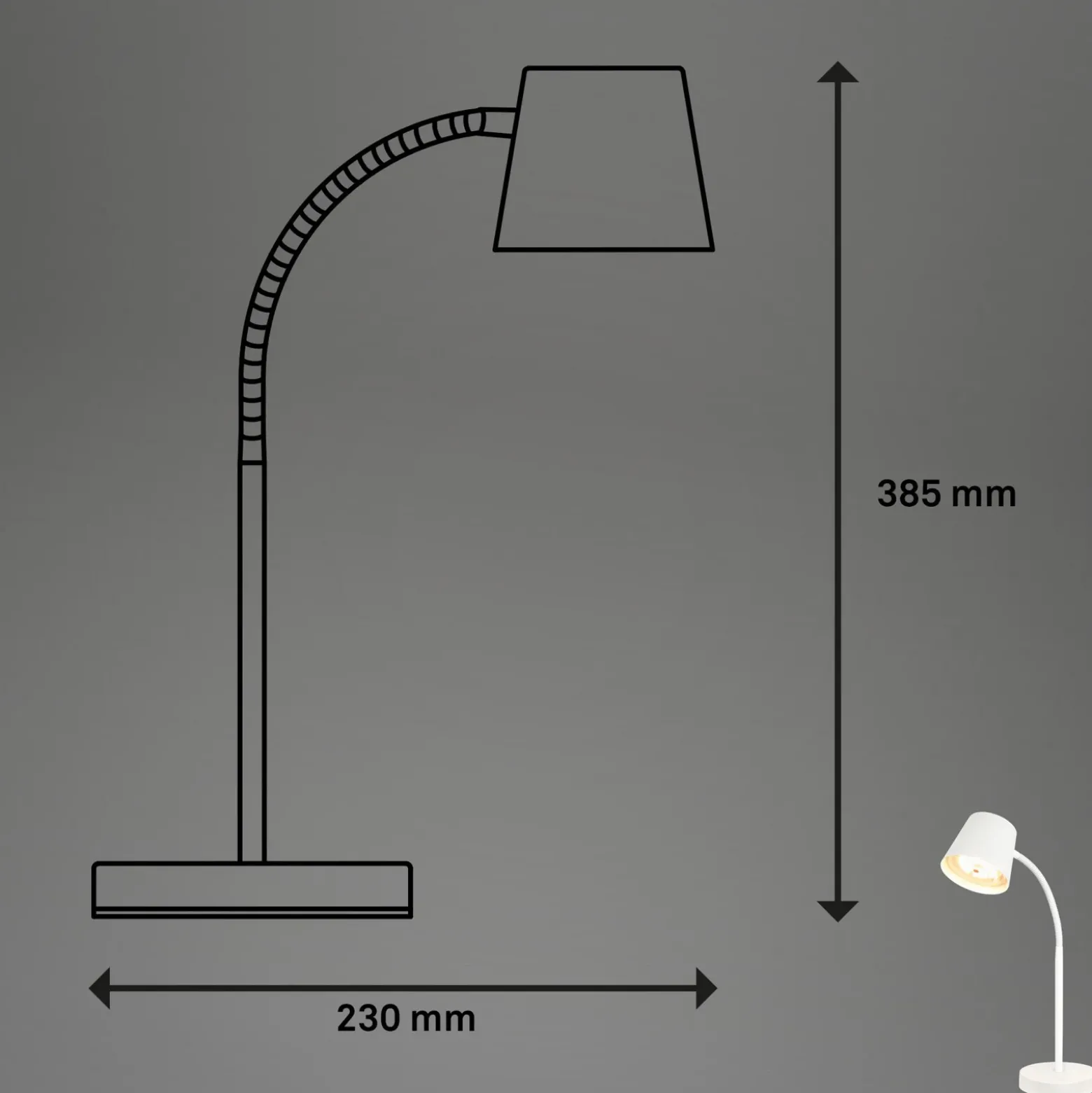Lámpara de mesa LED recargable Biwo, blanca, regulador táctil, metal
