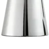 Lámpara de mesa LED recargable Lindby Nevijo, cromada, Ø 20 cm, USB, atenuador