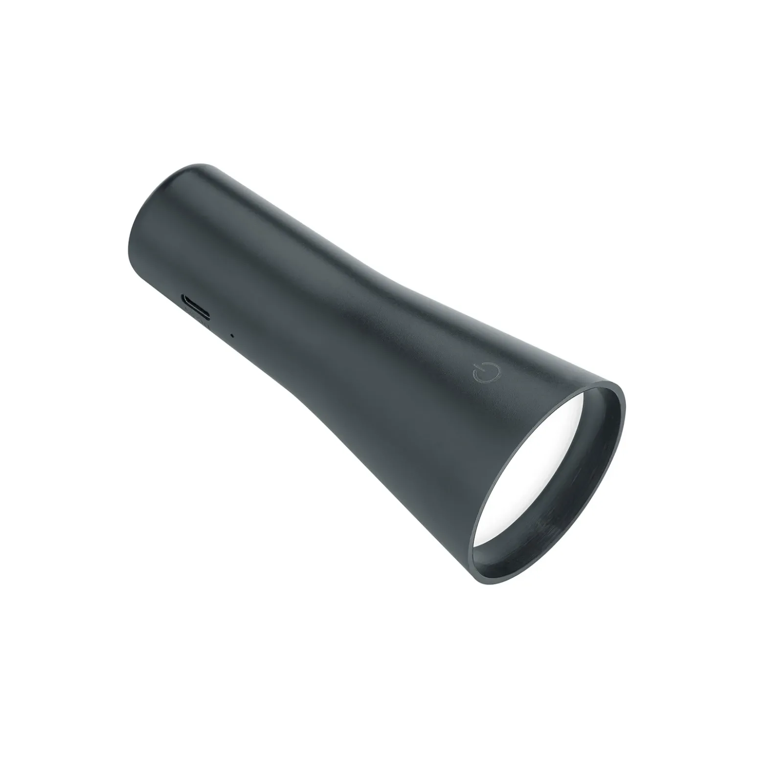 Lámpara de mesa LED recargable Maxi, negra, metal, atenuable, 36 cm