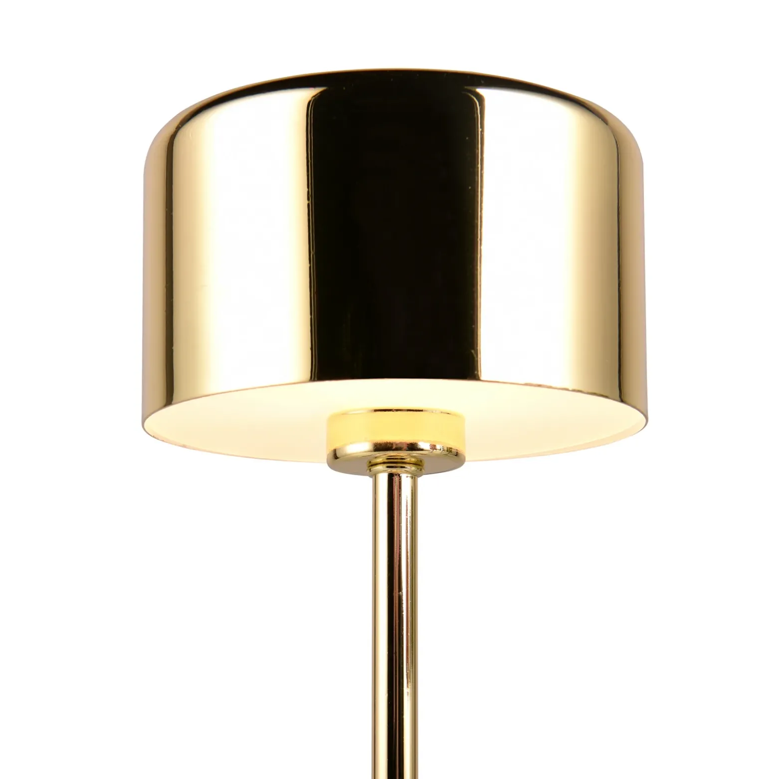 Lámpara de mesa LED recargable Jeff, latón, altura 30 cm, metal