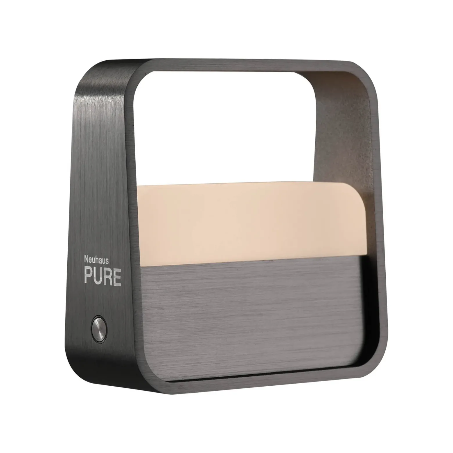lámpara de mesa LED recargable PURE Go, gris, aluminio