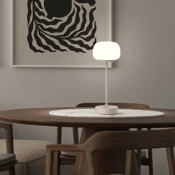 Lámpara de mesa LED recargable Pina beige Altura 27,8cm Metal/cristal