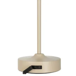 Lámpara de mesa LED recargable Pina beige Altura 27,8cm Metal/cristal