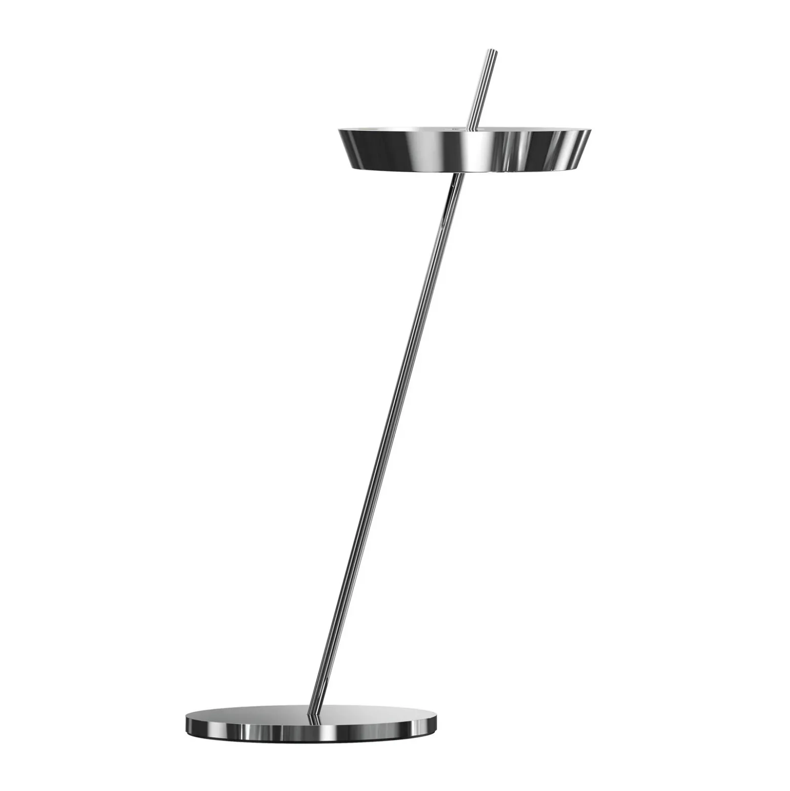 Lámpara de mesa LED recargable Mahina color cromo Altura 36 cm Metal CCT