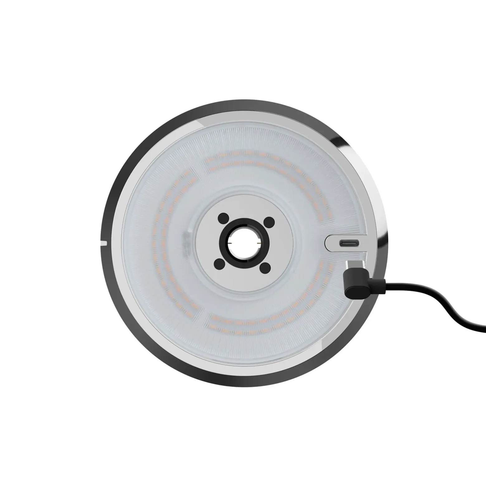 Lámpara de mesa LED recargable Mahina color cromo Altura 36 cm Metal CCT