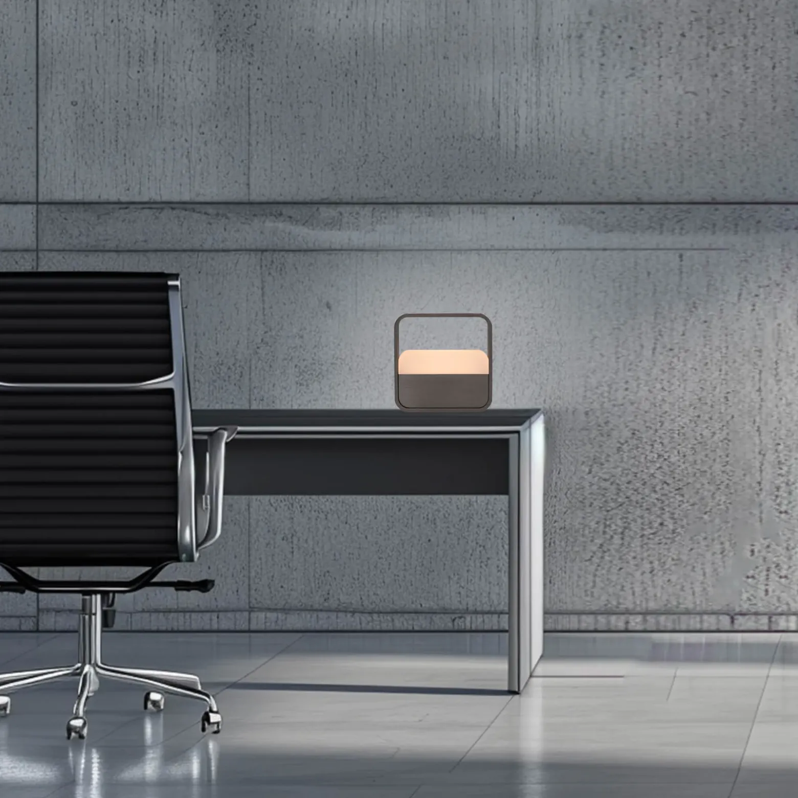 lámpara de mesa LED recargable PURE Go, marrón metalizado oscuro, aluminio