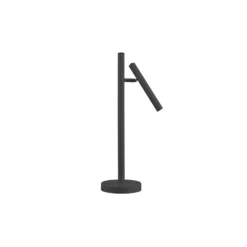 Lámpara de mesa LED recargable Streak-B, altura 50 cm, negra, de metal