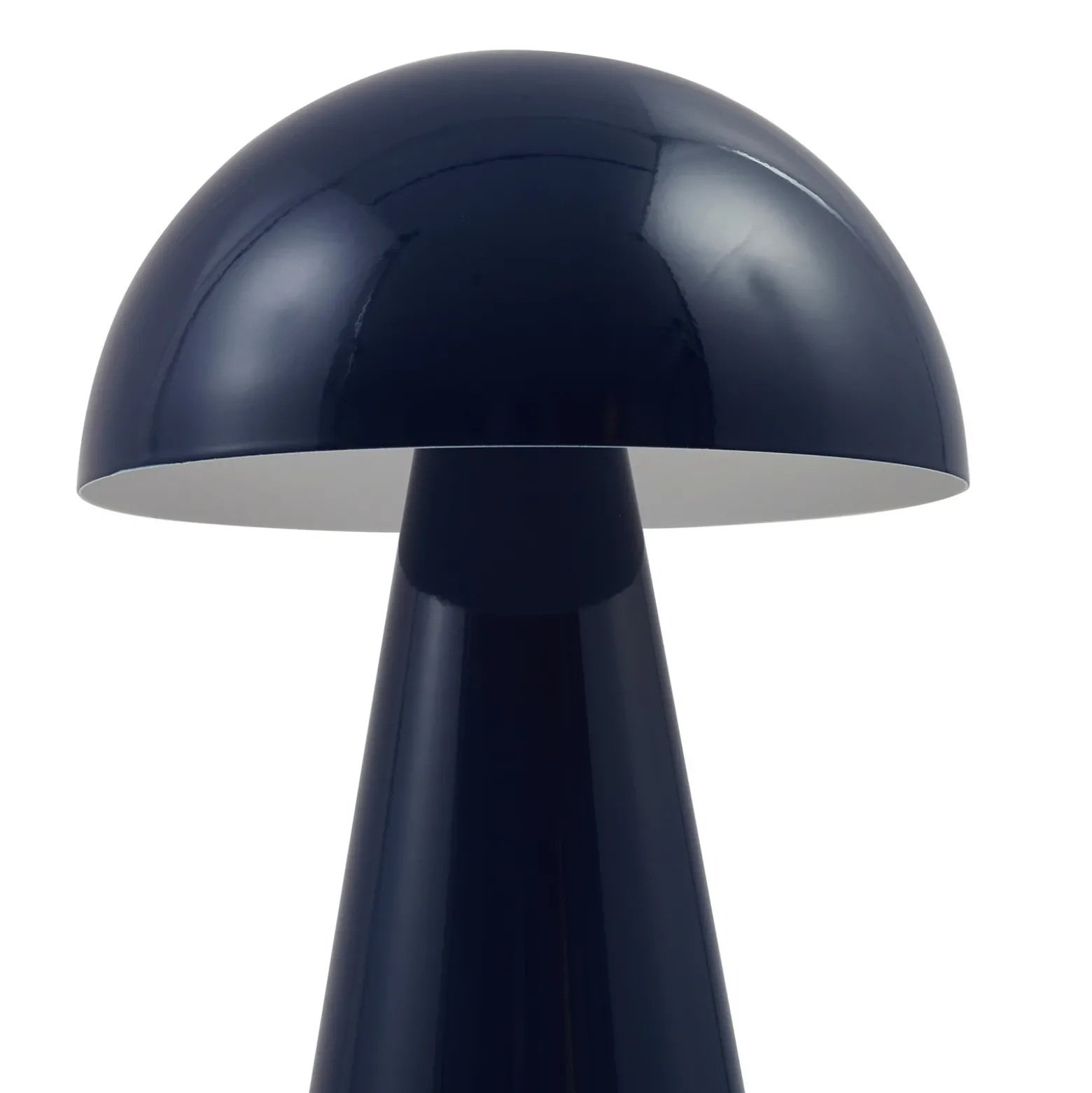 Lámpara de mesa LED recargable Lindby Nevijo, azul, Ø 20 cm, USB, atenuador