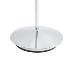 Lámpara de mesa LED recargable Lucande Anoria, cromada/blanca, cristal, IP44,