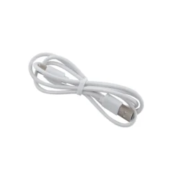 lámpara de mesa LED recargable Lucande Katrin Palme, beige, cristal