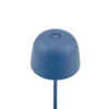 Lámpara de mesa LED recargable Lindby Arietty, azul, atenuable, IP65