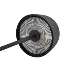 Lámpara de mesa LED recargable Lindby Arietty, negra, atenuable, IP65