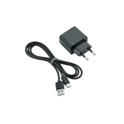 Lámpara de mesa LED recargable Maxi, negra, metal, atenuable, 36 cm
