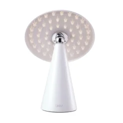 Lámpara de mesa LED recargable Beacon Kinoko, blanca, 27 cm, CCT