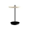 Lámpara de mesa LED recargable UMAGE Asteria Move, blanco perla/negro, 31 cm