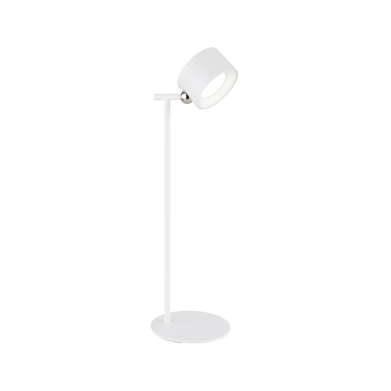 Lámpara de mesa LED recargable Jorje CCT 4 en 1 blanca