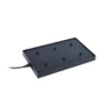 Lámpara de mesa LED recargable Quill, cromada, 6 unidades, estación de carga