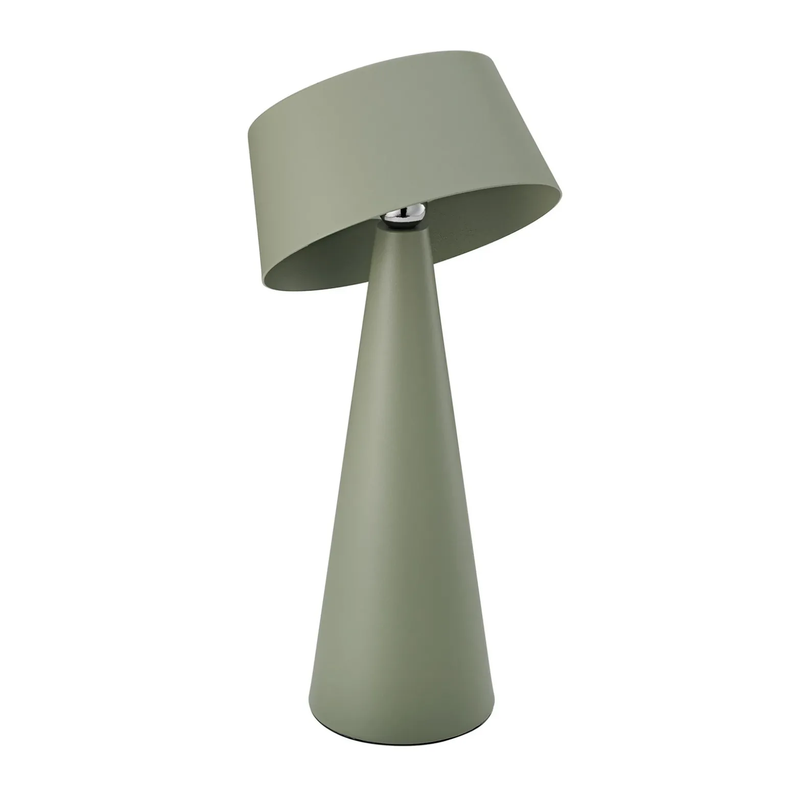 Lámpara de mesa LED recargable Solino, verde, solar/USB, 26 cm, IP44