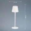Lámpara de mesa LED recargable Viletto, blanca, IP54