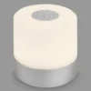 Lámpara de mesa LED recargable Smal, color cromo, 2.700K, atenuable