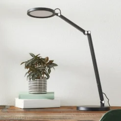 Lámpara de mesa LED Regina con atenuador, negro