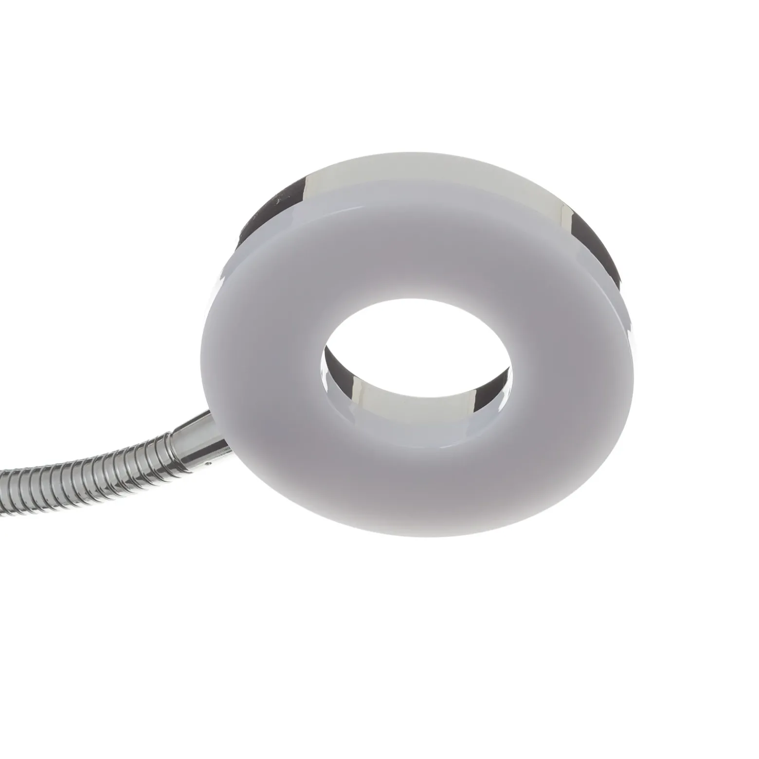 Lámpara de mesa LED Rennes, color cromo, altura 40 cm