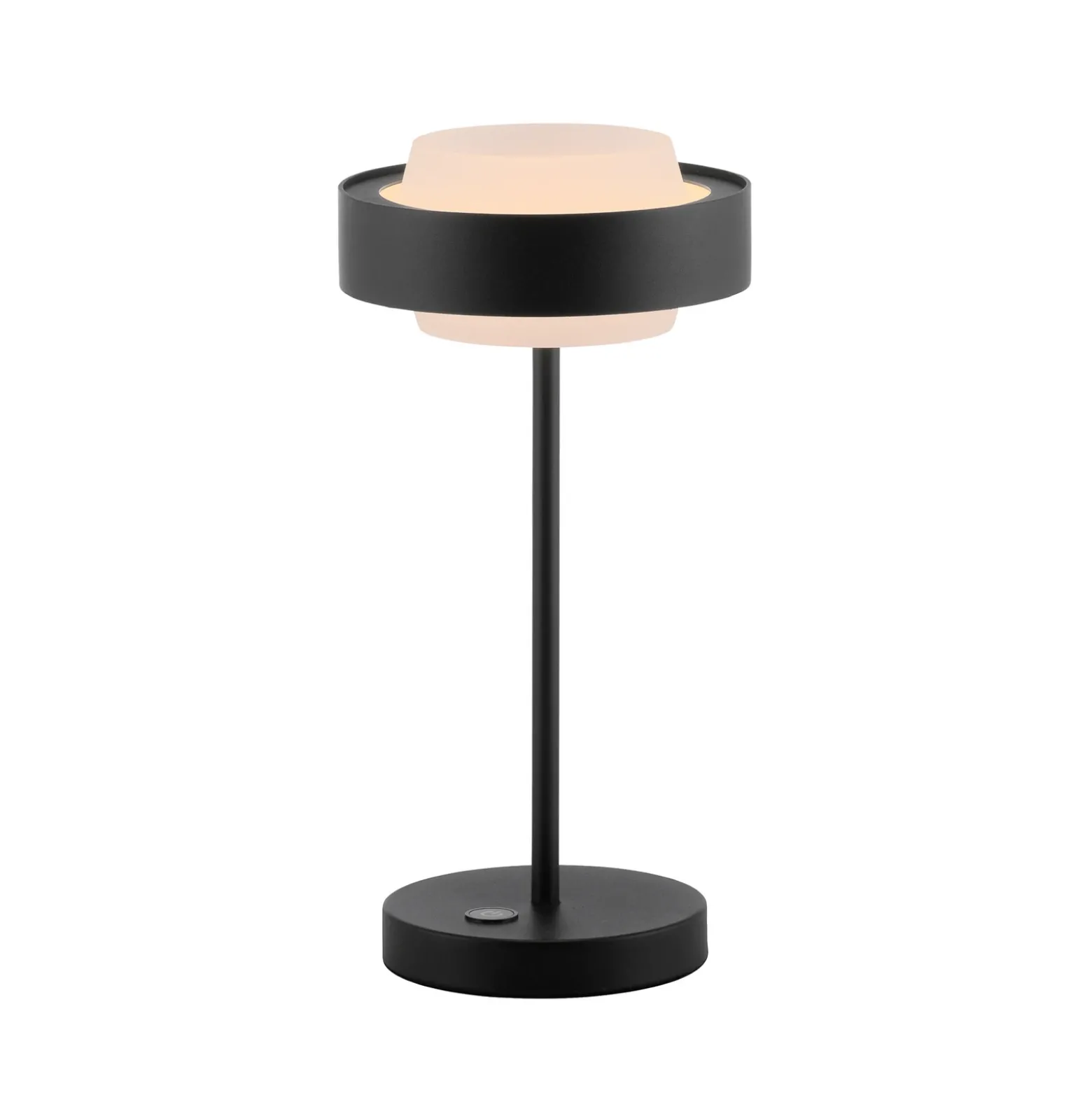 Lámpara de mesa LED SCHÖNER WOHNEN Elmo, negra, 3000 K, atenuador
