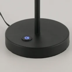 Lámpara de mesa LED SCHÖNER WOHNEN Elmo, negra, 3000 K, atenuador