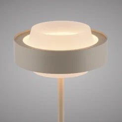 Lámpara de mesa LED SCHÖNER WOHNEN Elmo, brisa de arena, 3000 K, atenuable