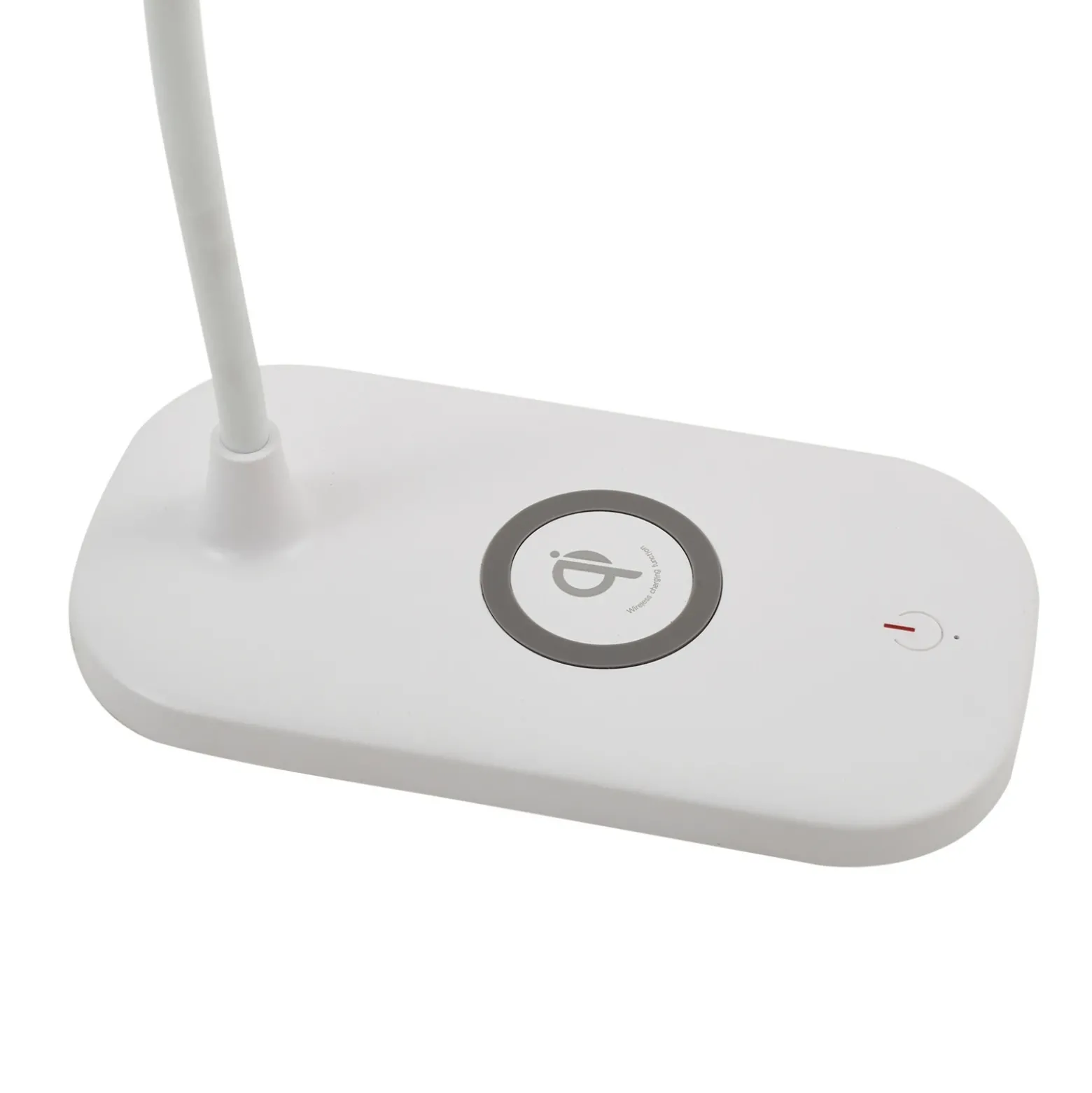 Lámpara de mesa LED Siona de Lindby, blanca, CCT, atenuable, estación de carga