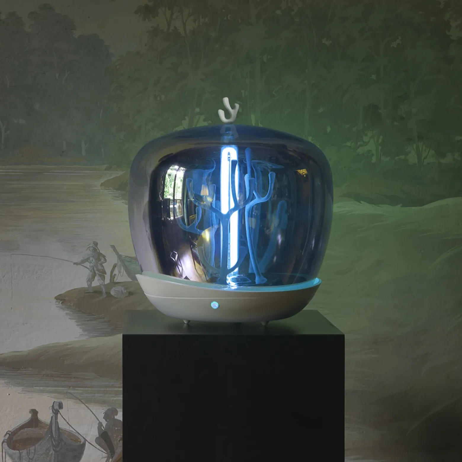 Lámpara de mesa LED Slamp PurityCapsule, UV-C, blanca