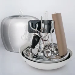 Lámpara de mesa LED Slamp PurityCapsule, UV-C, blanca